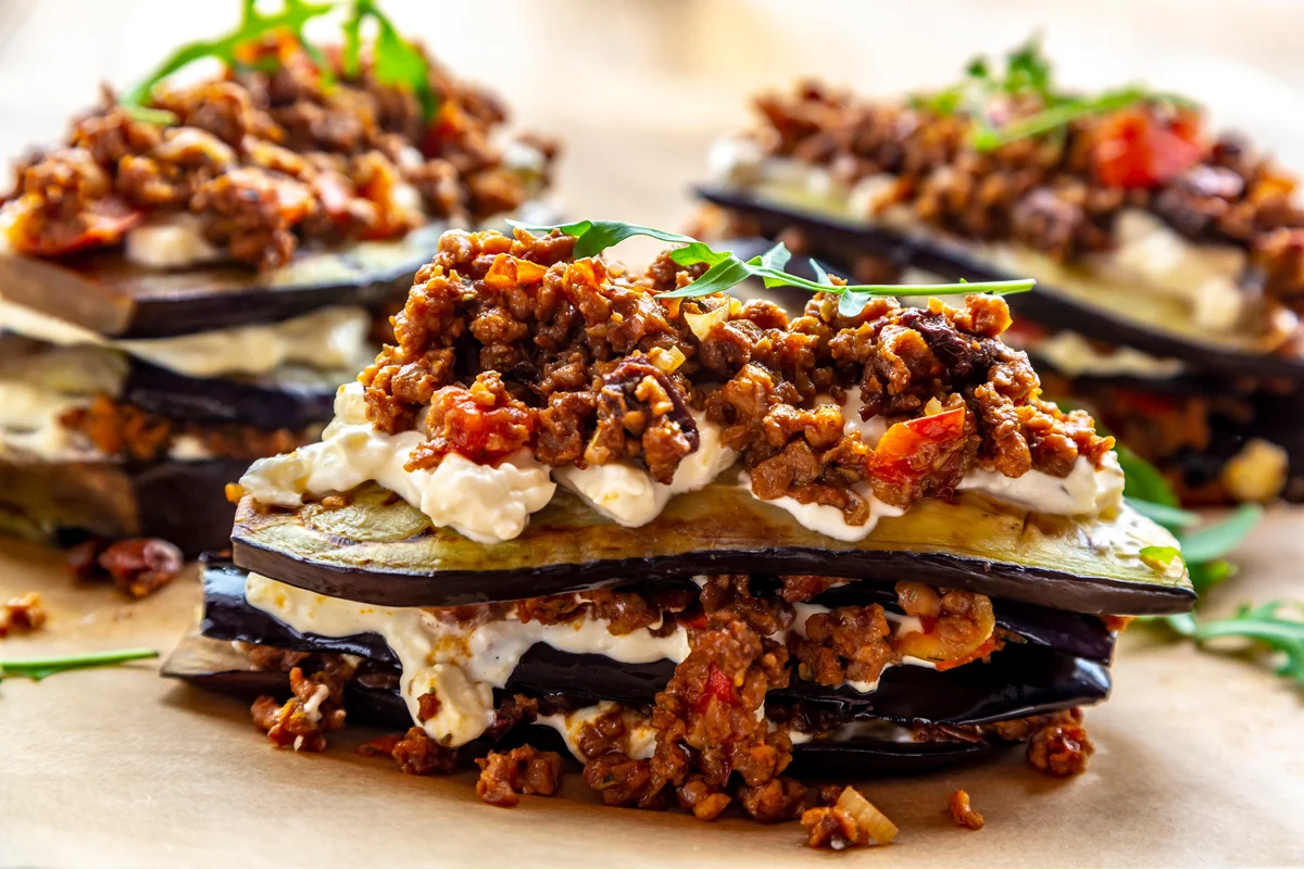 eggplant stacks