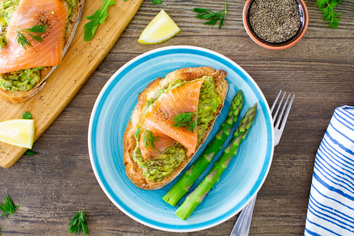 Avocado toast with smoked salmon