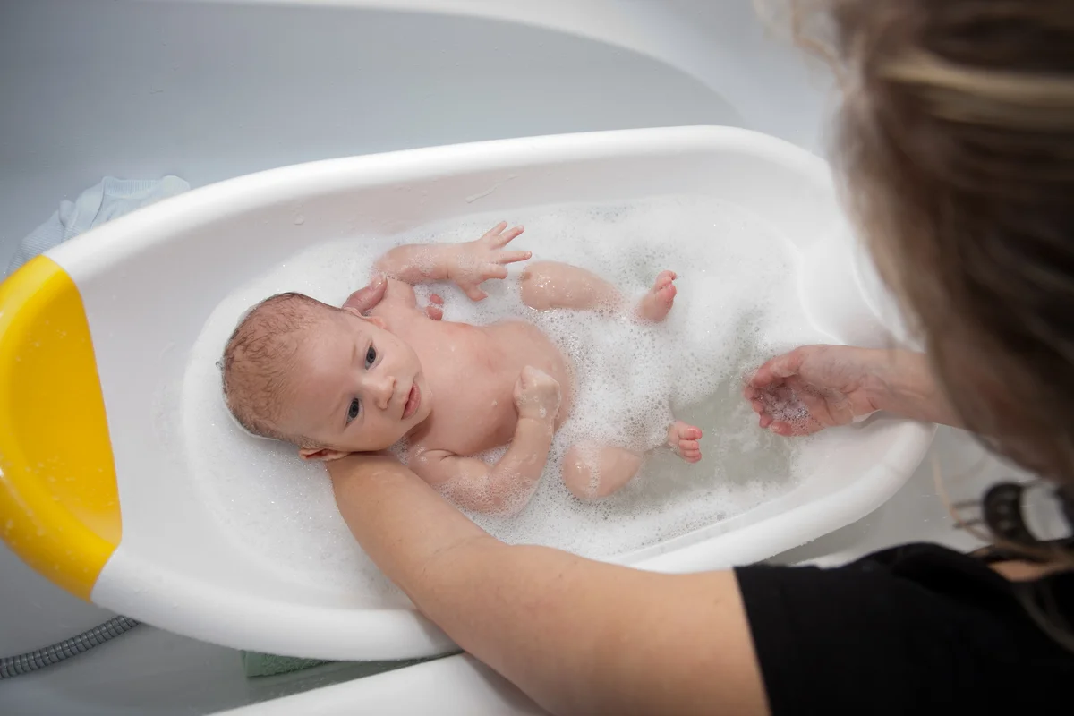 baby in tub
