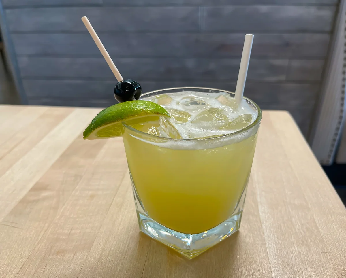 Blaze of passion cocktail served in rocks glass