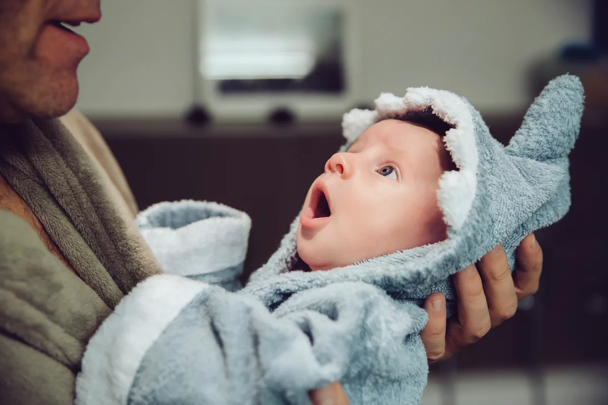 baby in robe