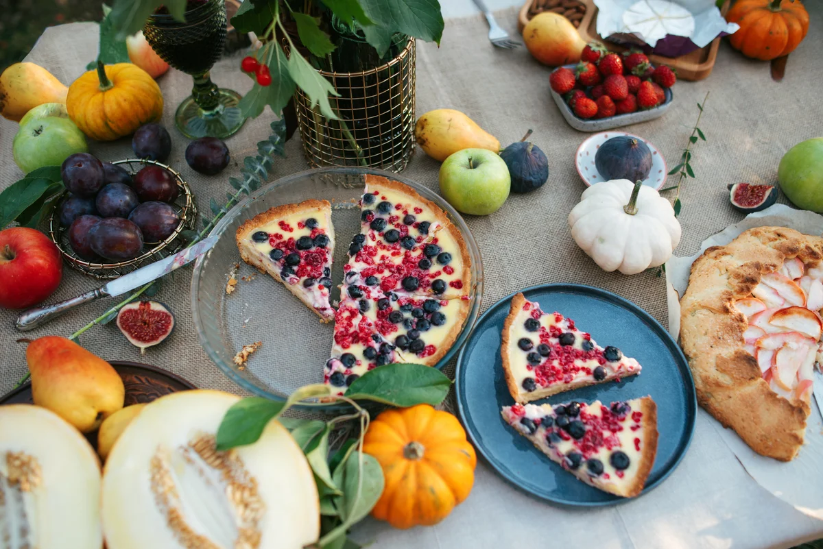 beautiful picnic food