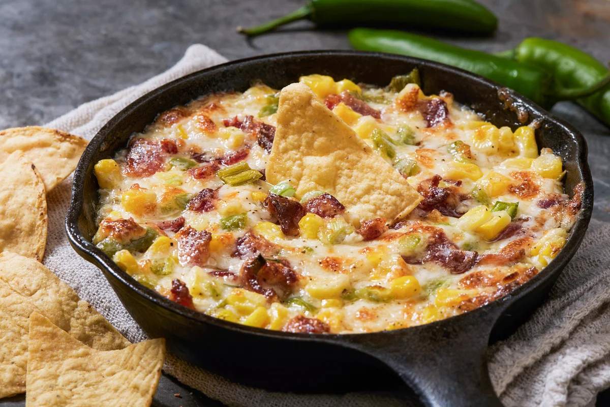 Corn Cheese Dip with Bacon