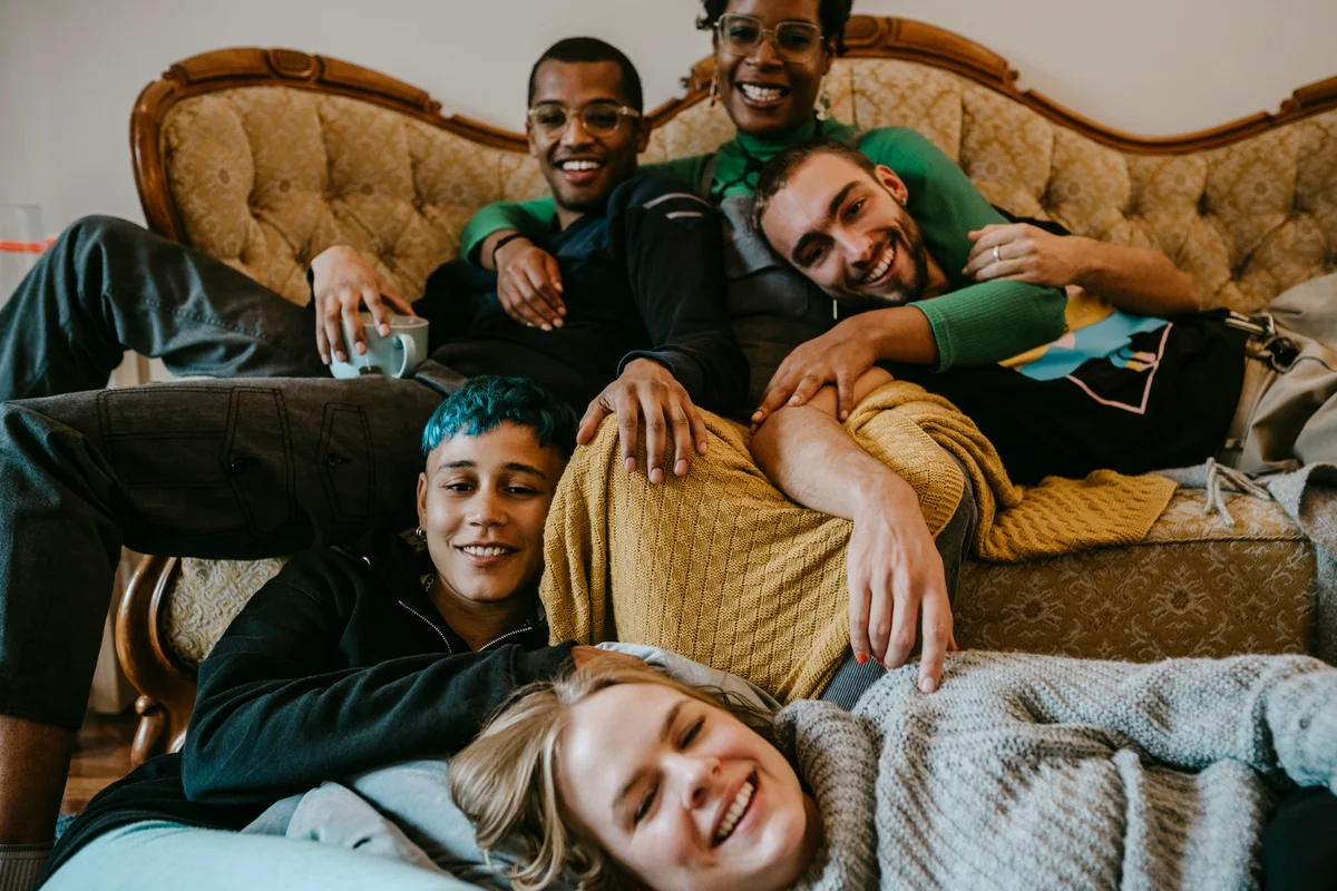Group of friends hanging out