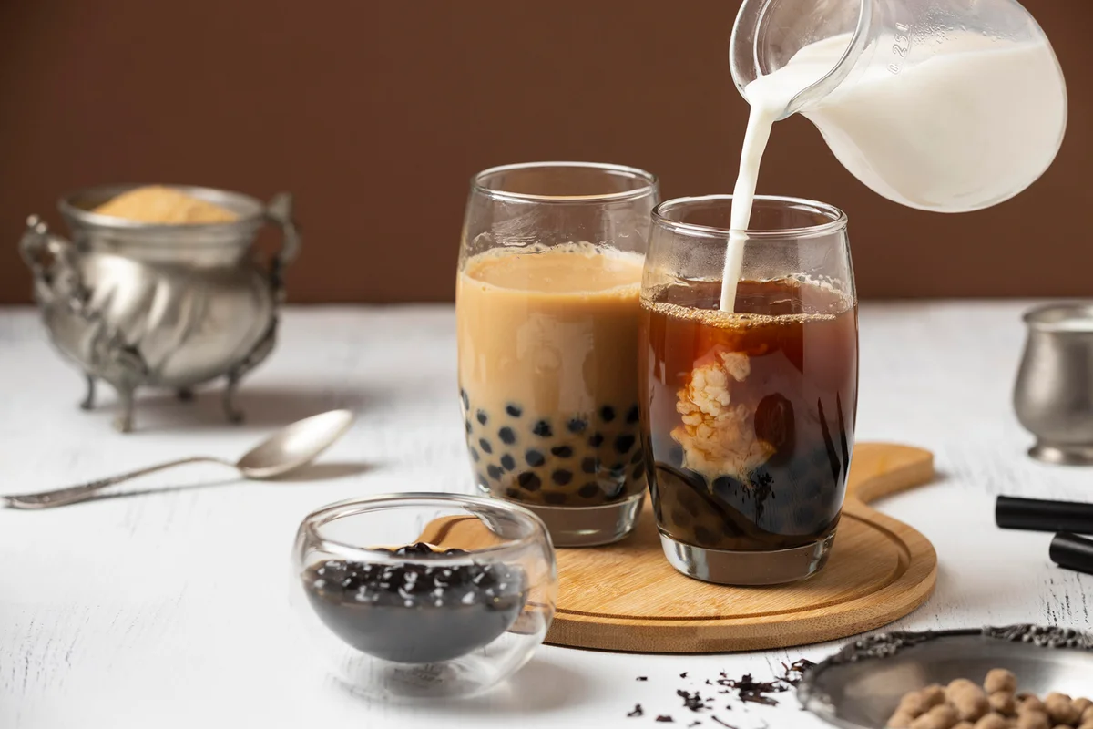 Composition with delicious traditional thai tea