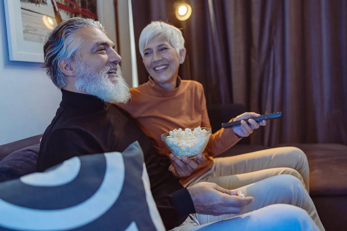 couple watching a movie