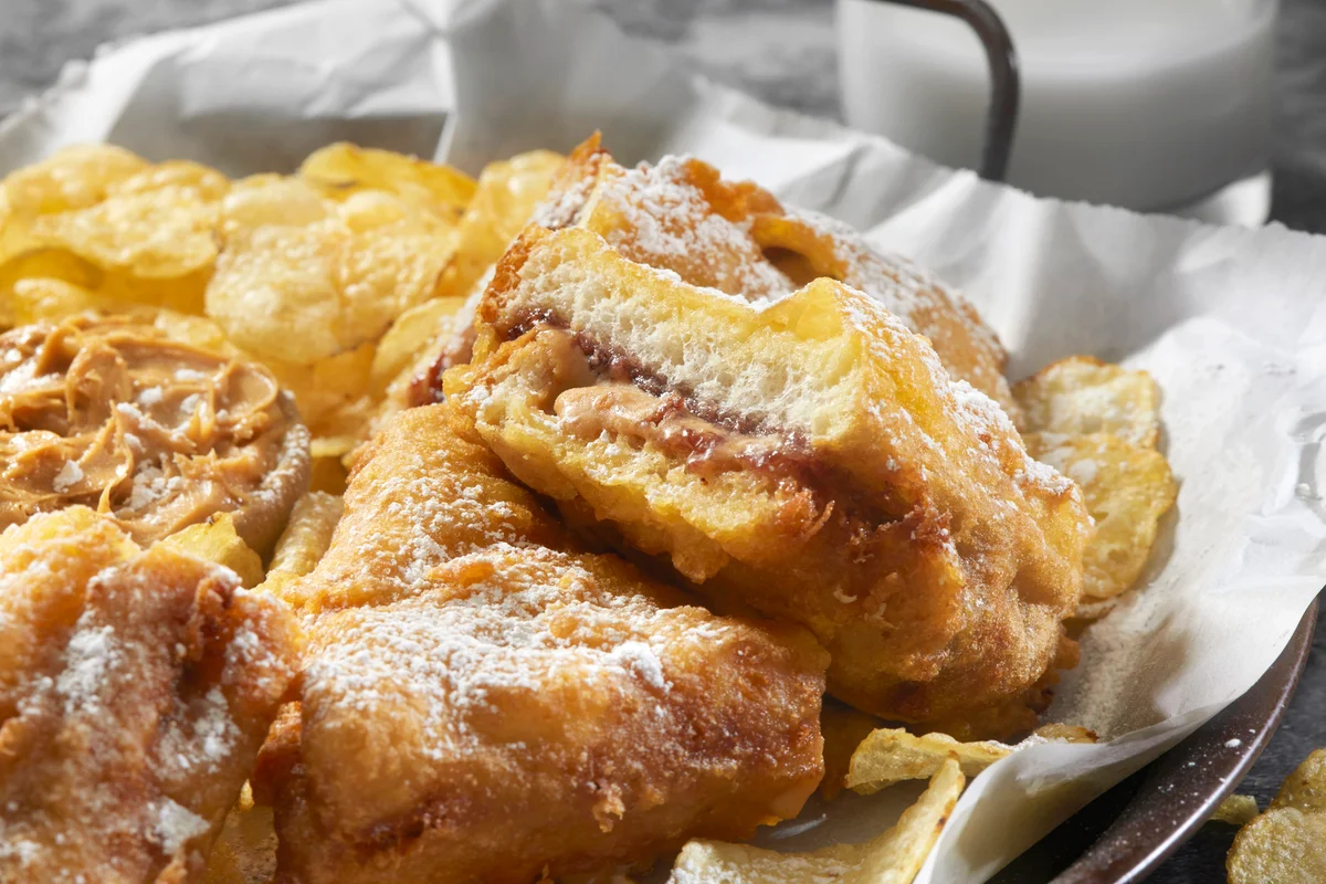 Deep Fried Peanut Butter and Jam Sandwich