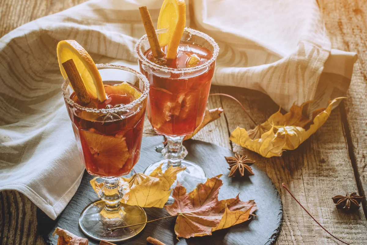Maple bourbon drinks
