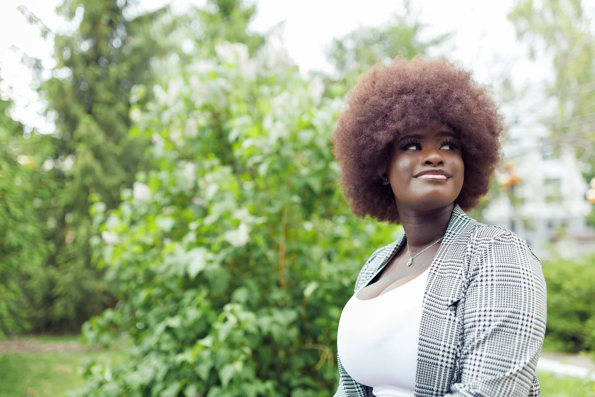 Woman wearing blazer