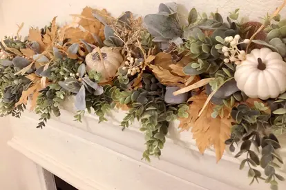 Fall garland for mantel
