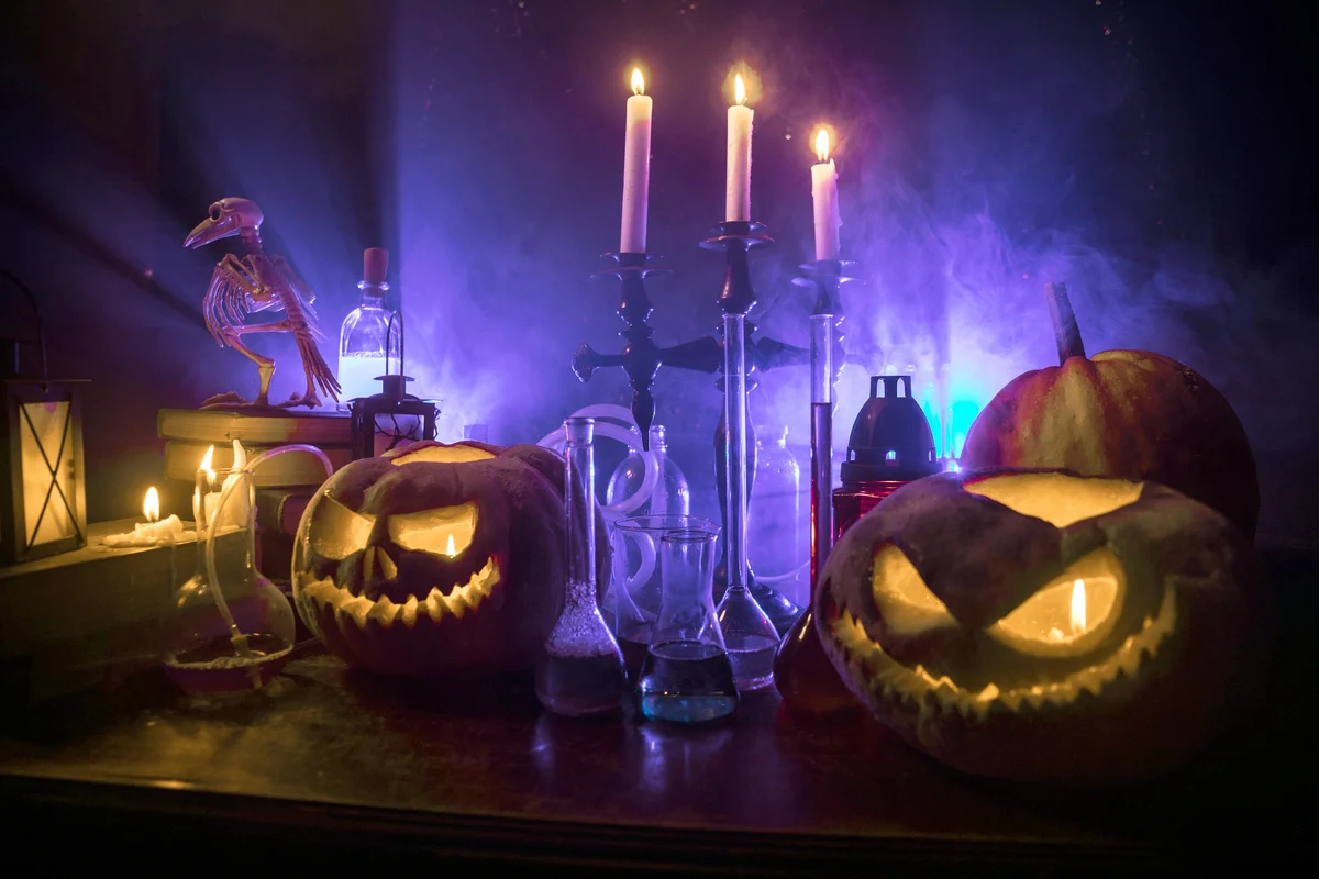 Halloween still-life background