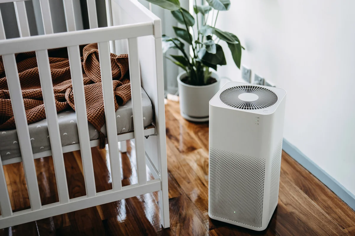 Air purifier in baby's bedroom