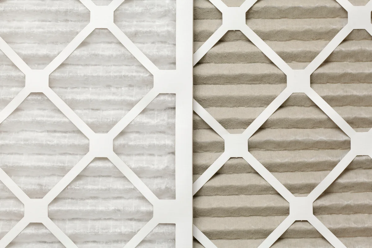 Closeup of air filters