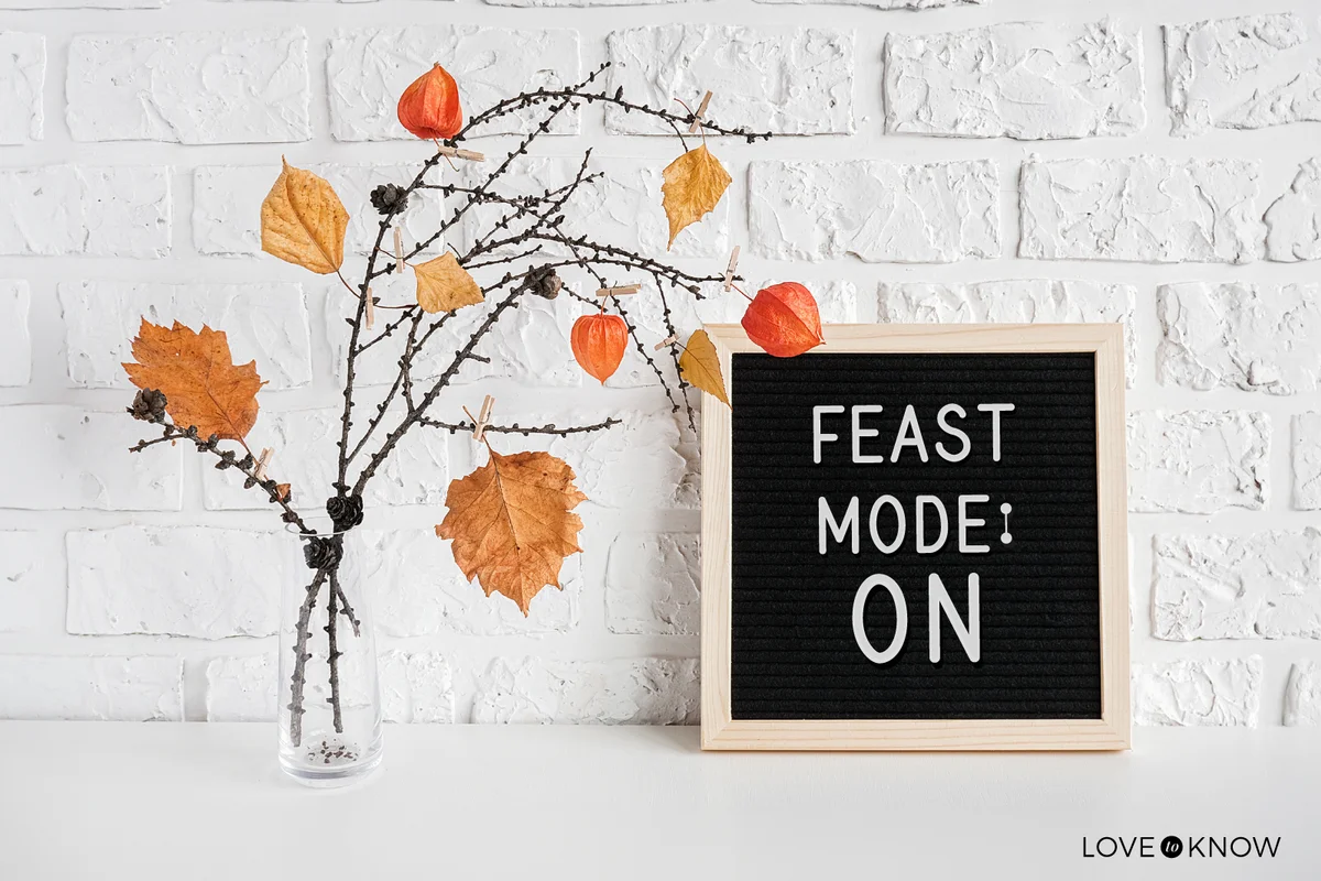 Happy Autumn text on black letter board
