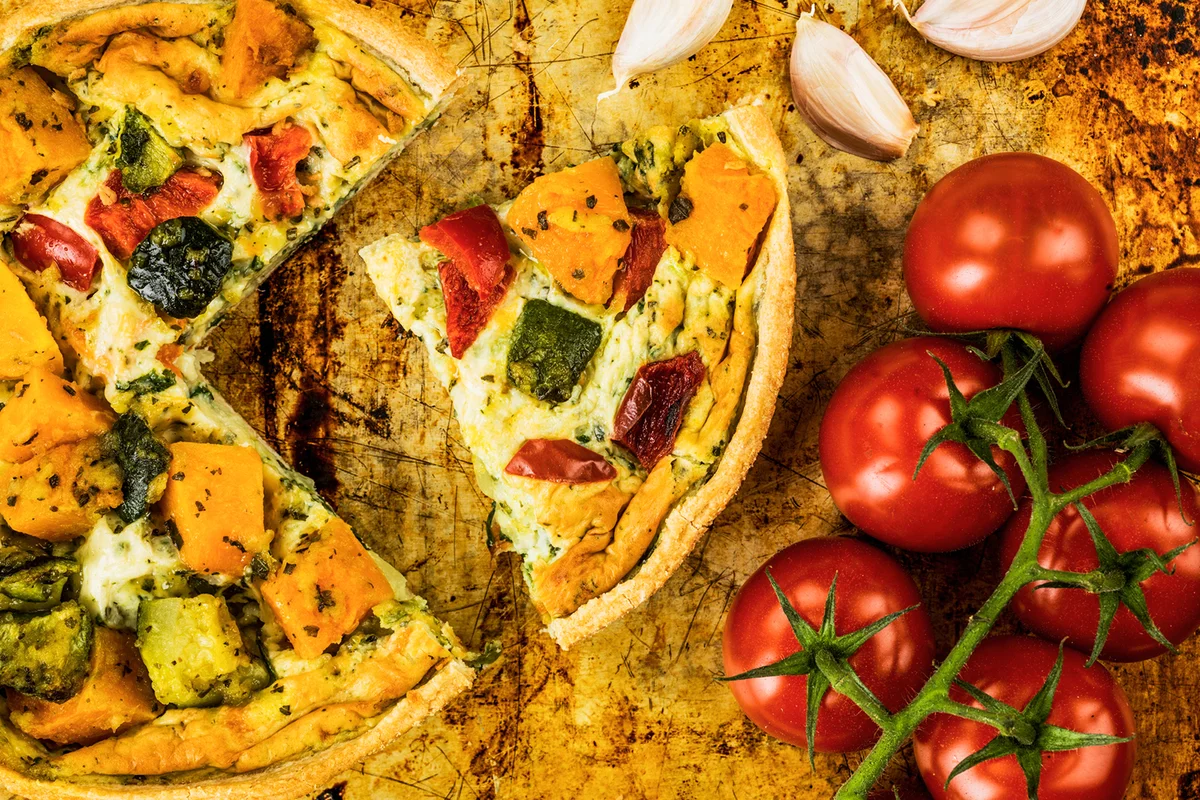 Baked Vegetable Quiche or Flan