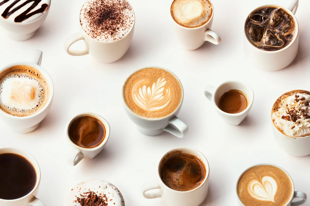 Many different types of gourmet coffee