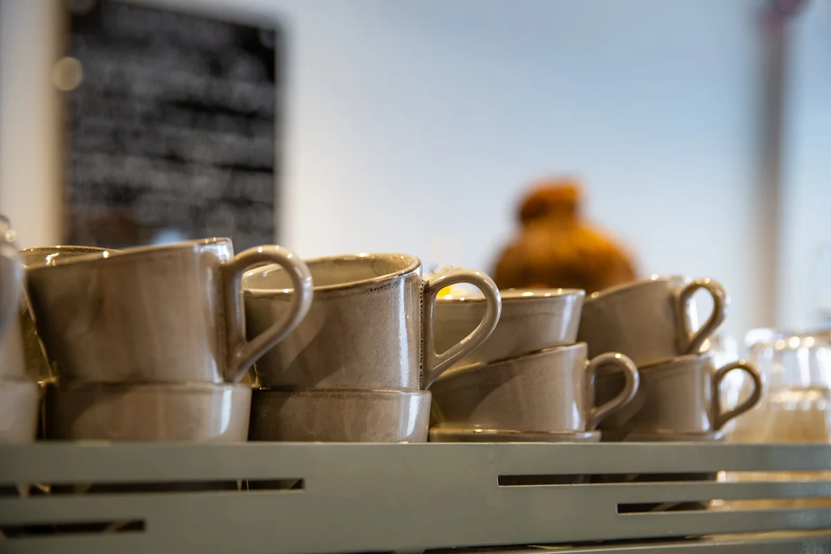 Espresso machine as used by a barista in a coffee shop