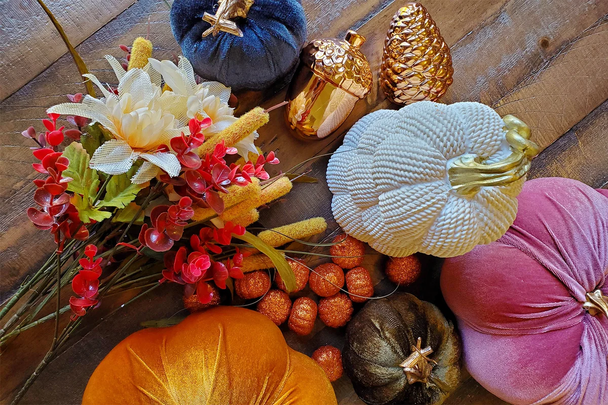 Flatlay of Dollar Tree Decor Finds