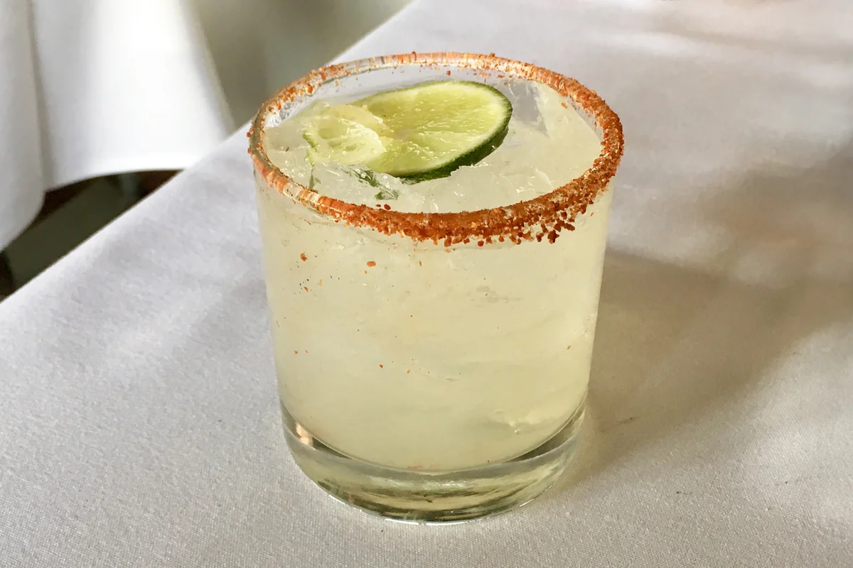 Chili-Salt Rimmed Paloma Cocktail