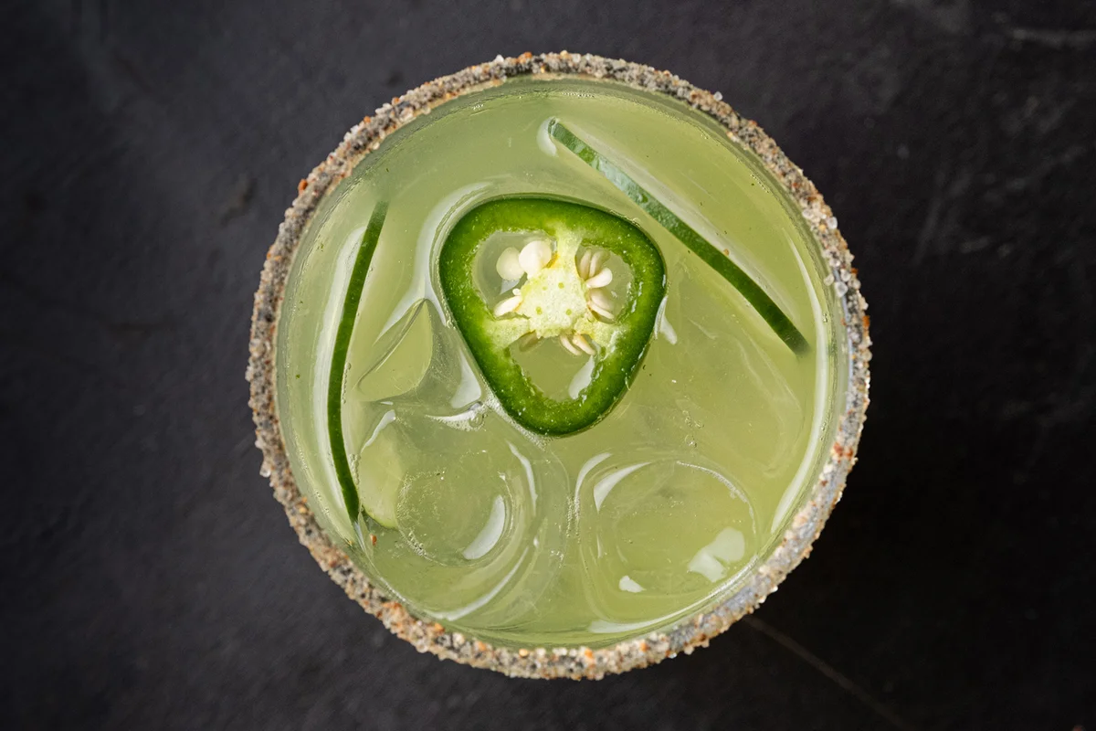 fresh cocktail with jalapeno