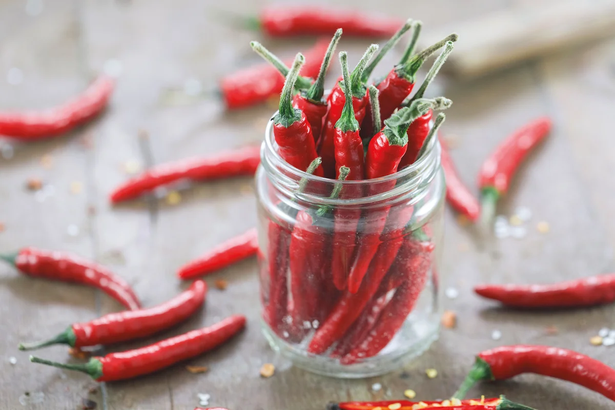 Hot pepper in a bottle