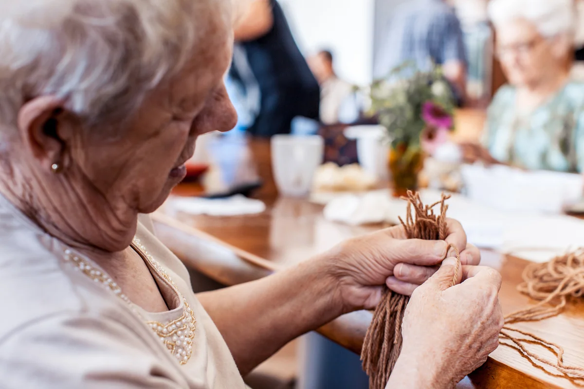 Active Seniors in an Elderly Daycare Center