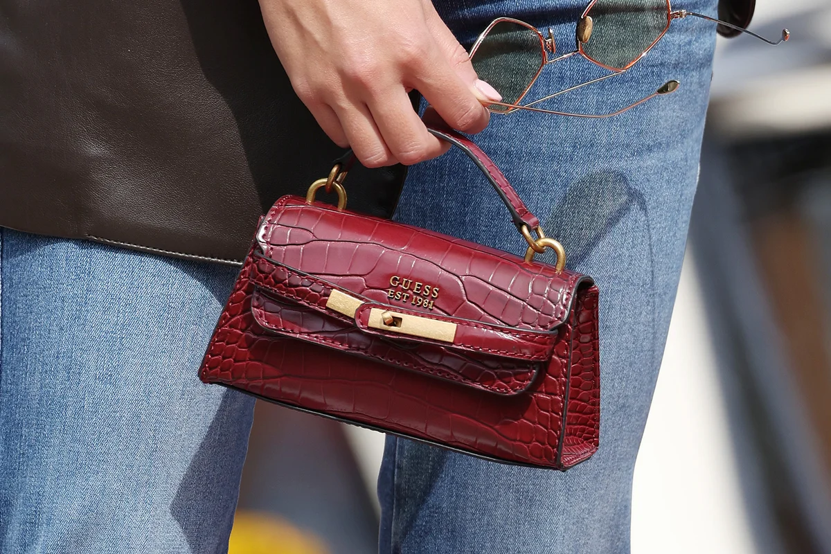 Guess red leather bag