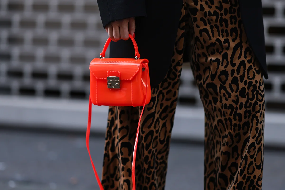 Orange handbag from Furla - Getty Editorial