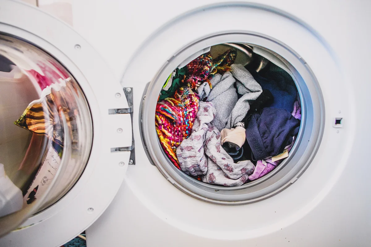 washer full of clothes