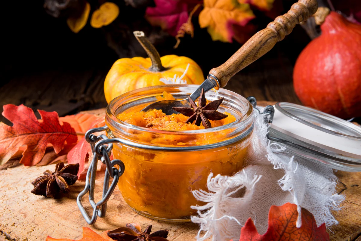 Jar of pumpkin body scrub