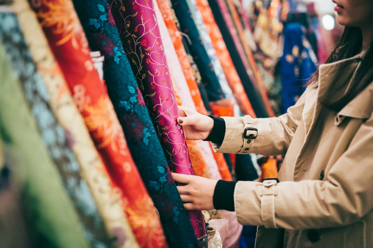 shopping for fabrics