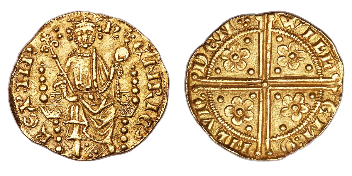 Henry III (1216-1272) gold Penny of 20 Pence ND (c. 1257)