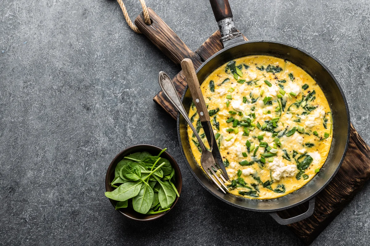 spinach and feta frittata