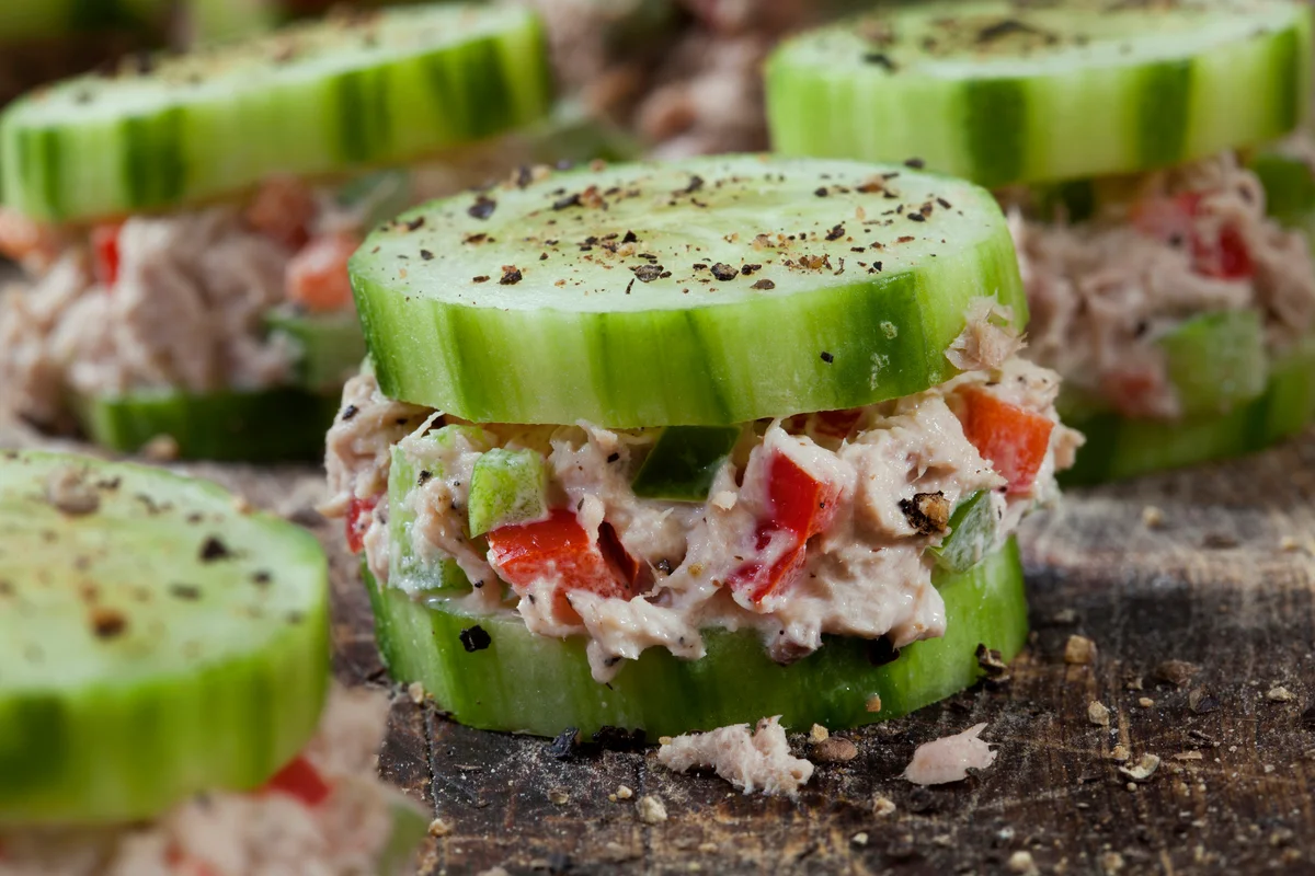 tuna and cucumbers