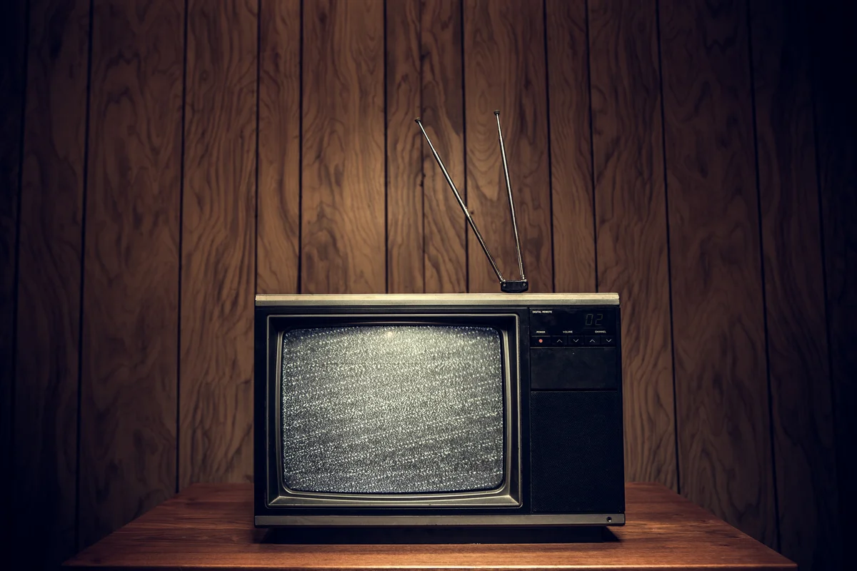 Old tv with static