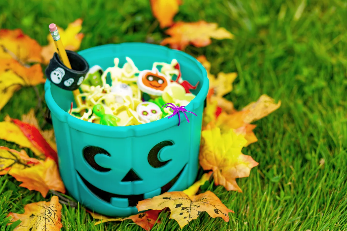 Halloween teal basket