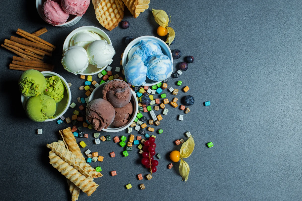 different flavors of ice cream