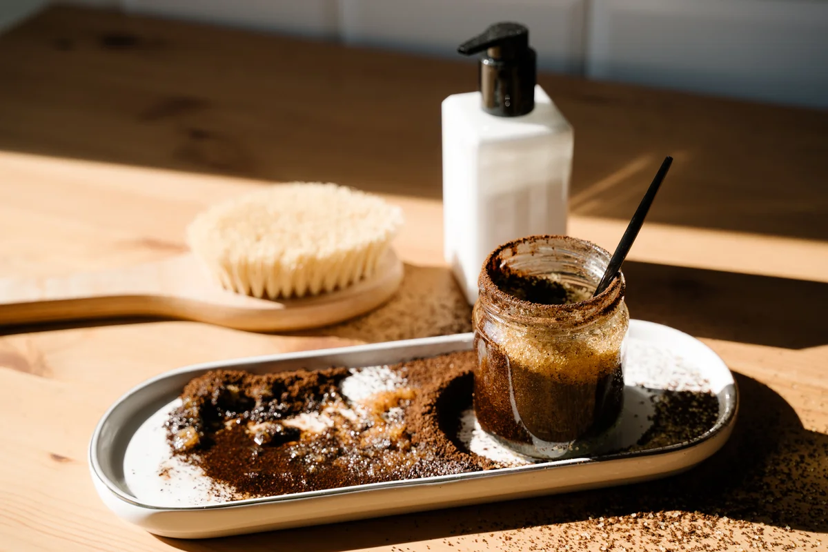 Home made coffee scrub