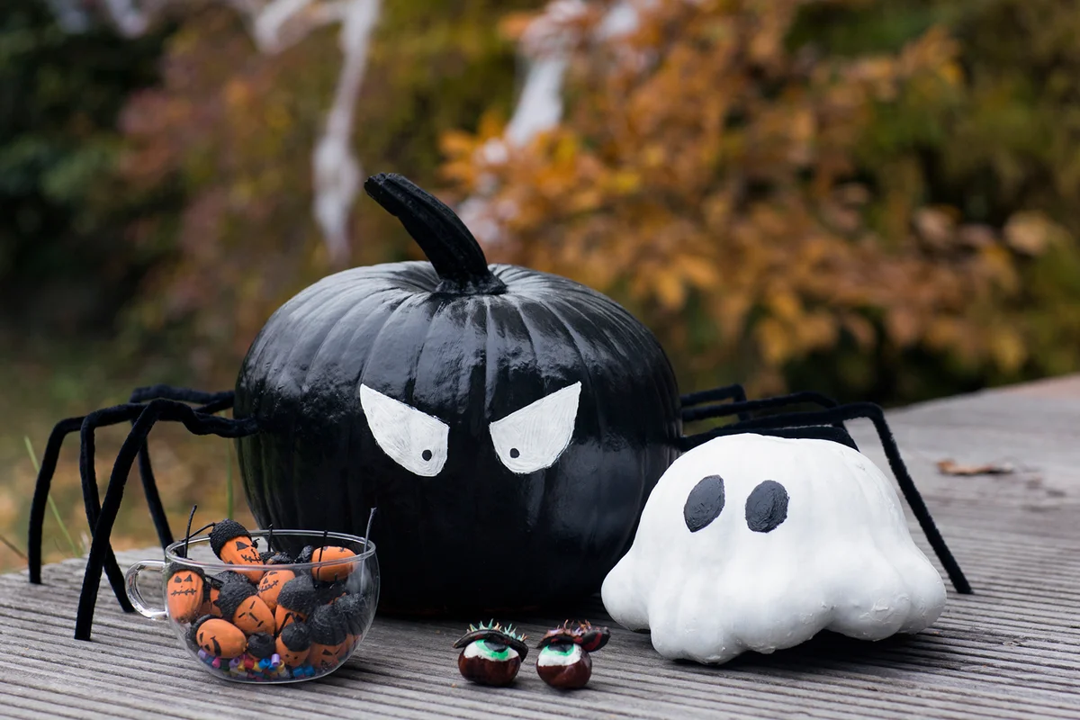 Halloween craft ideas using painted pumpkins