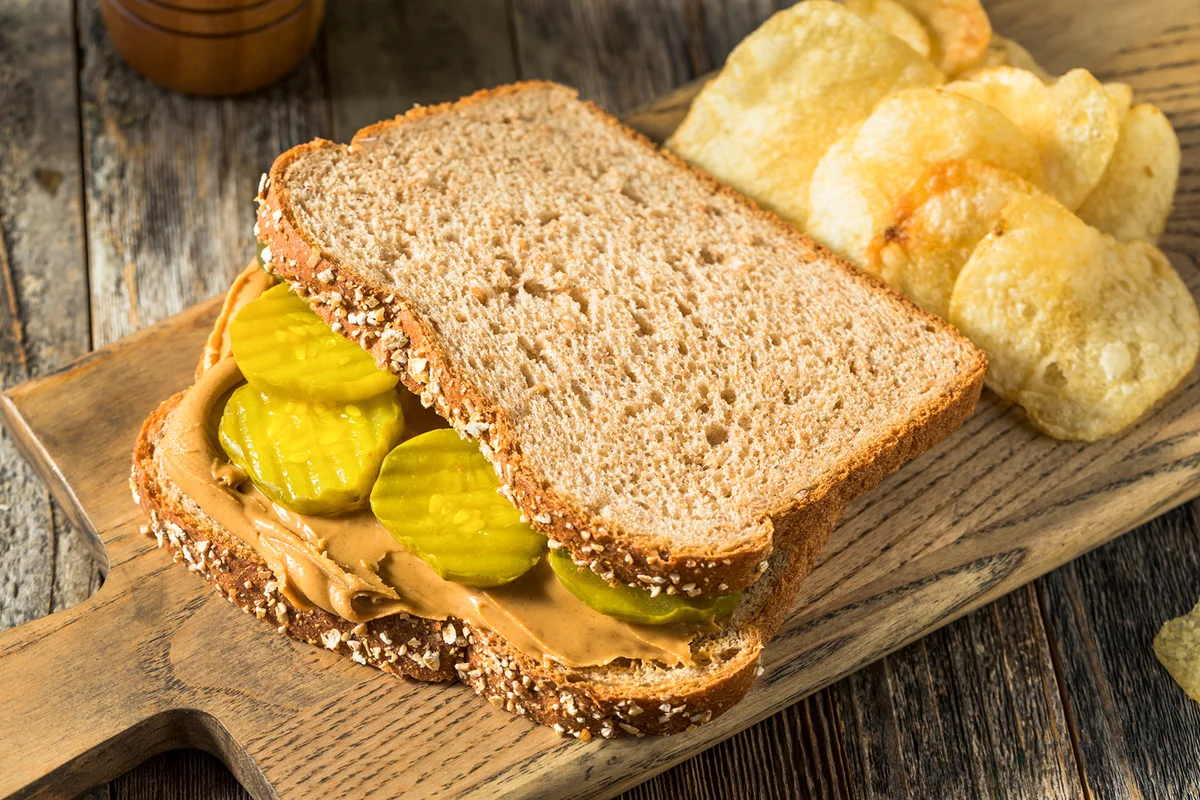 Pickles with Peanut Butter