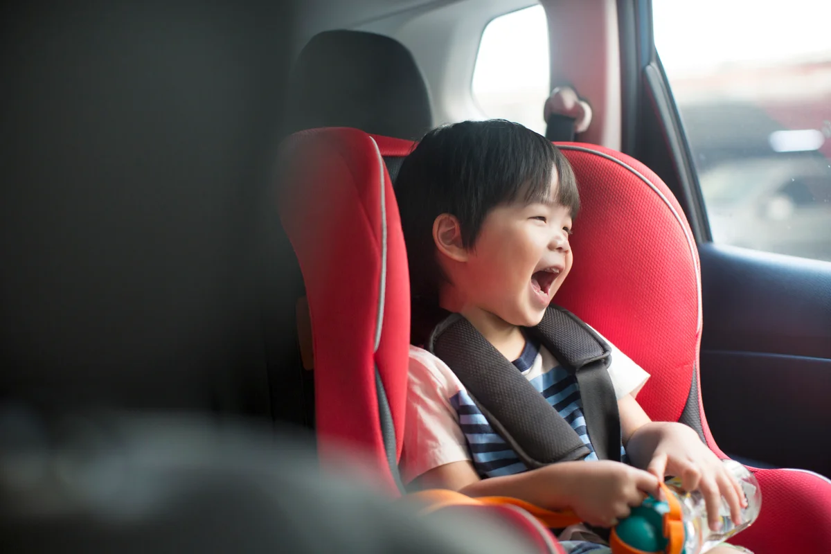 Child singing in car