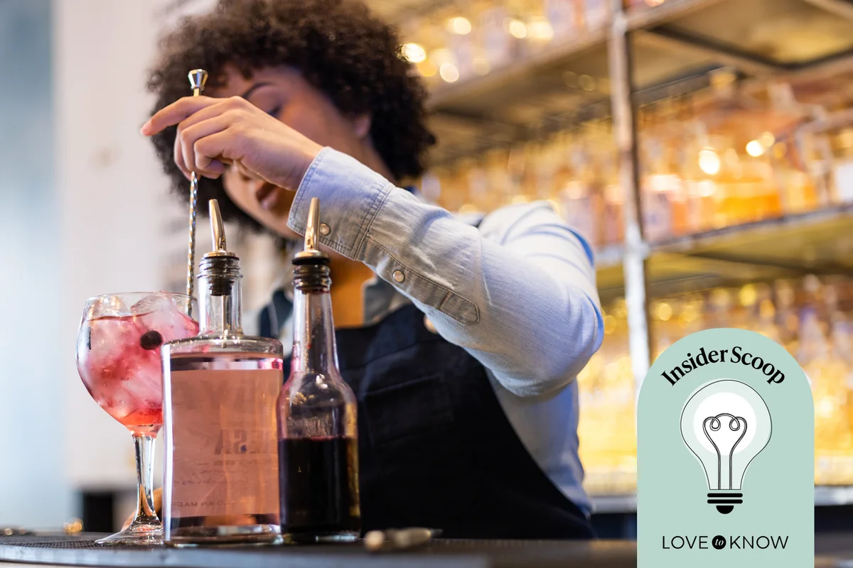 bartender stirring a drink