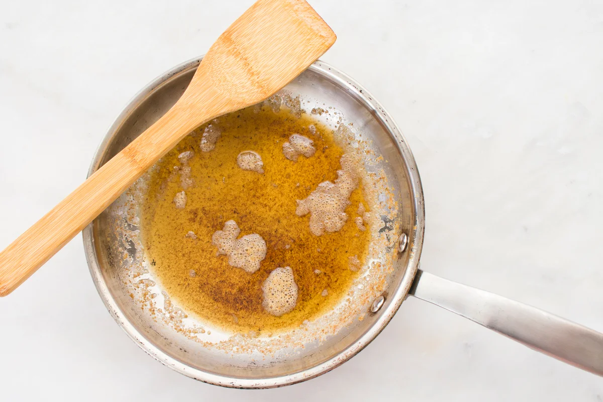 browned butter in skillet