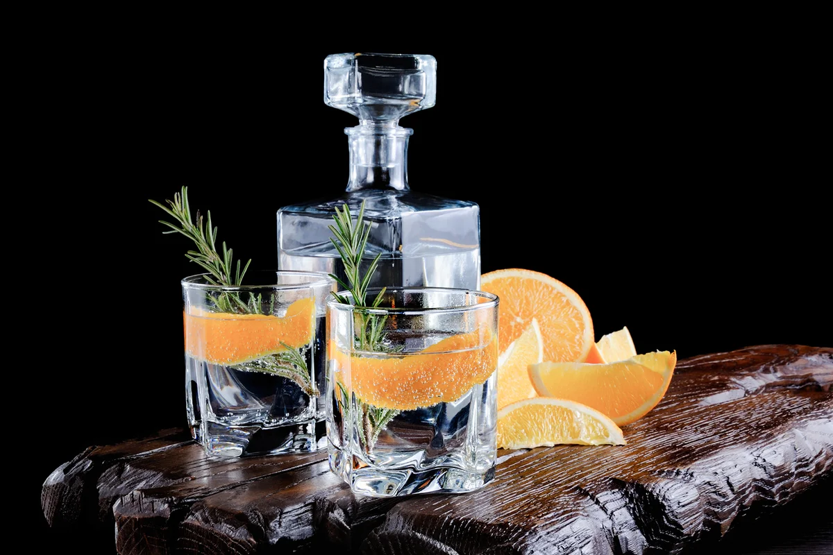 Classic Dry Gin With Tonic And Orange Zest