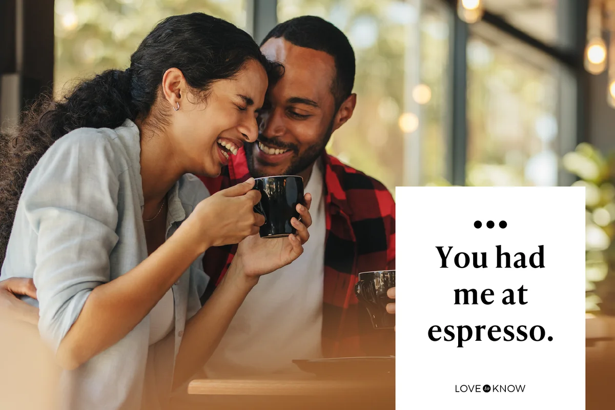 Couple talking over a cup of coffee at cafe