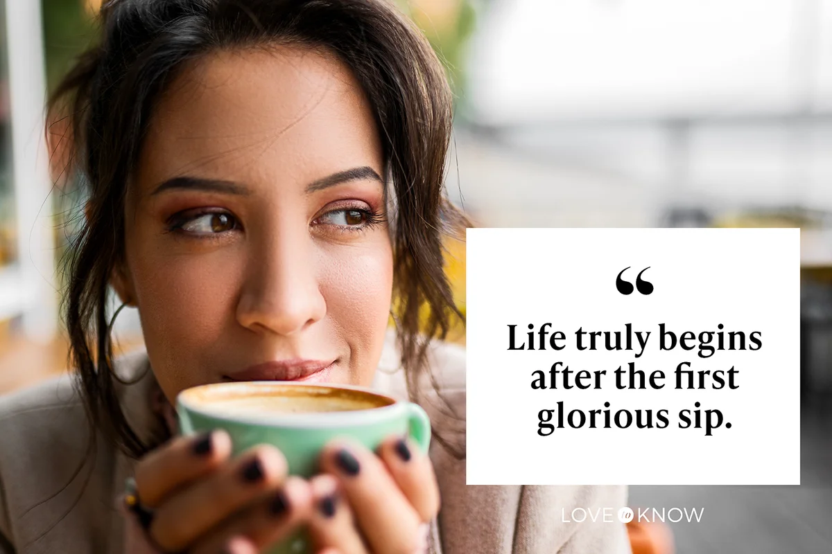 Woman relaxing while drinking coffee