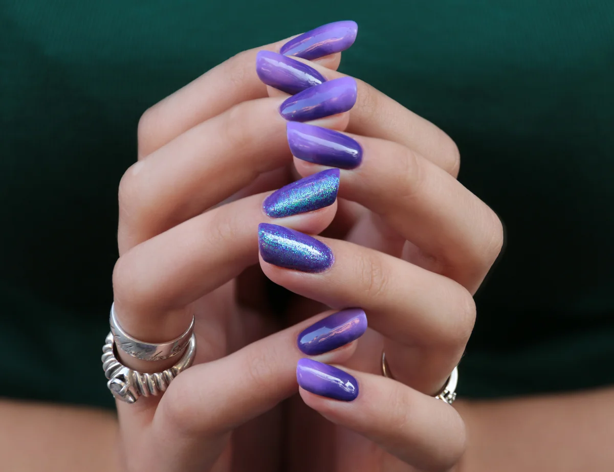 duochrome purple nails