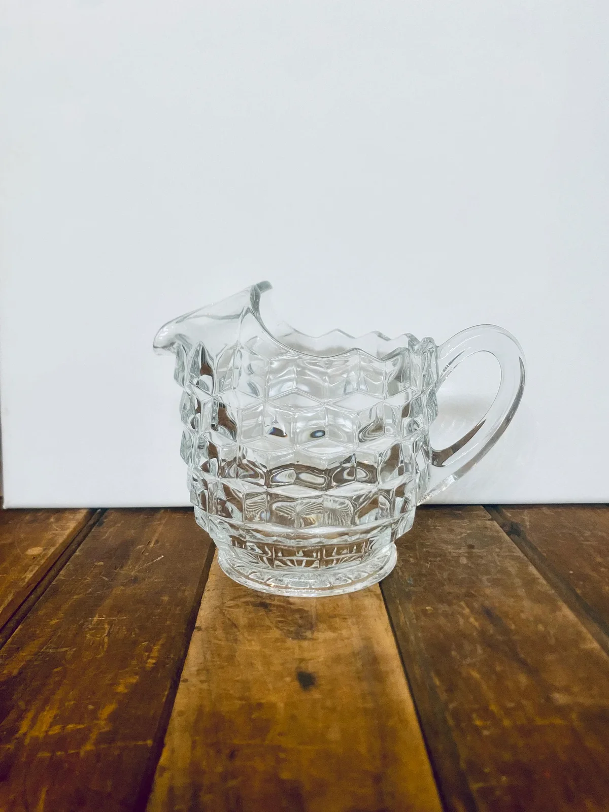 american fostoria glass jug