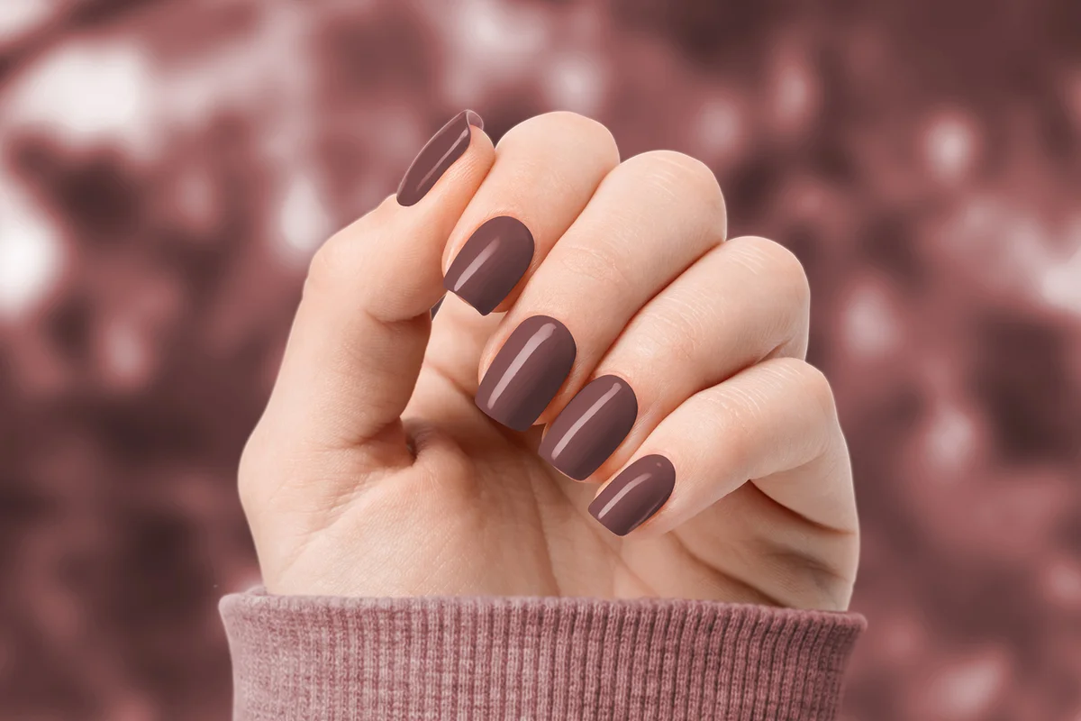 woman's hands have a trendy manicure