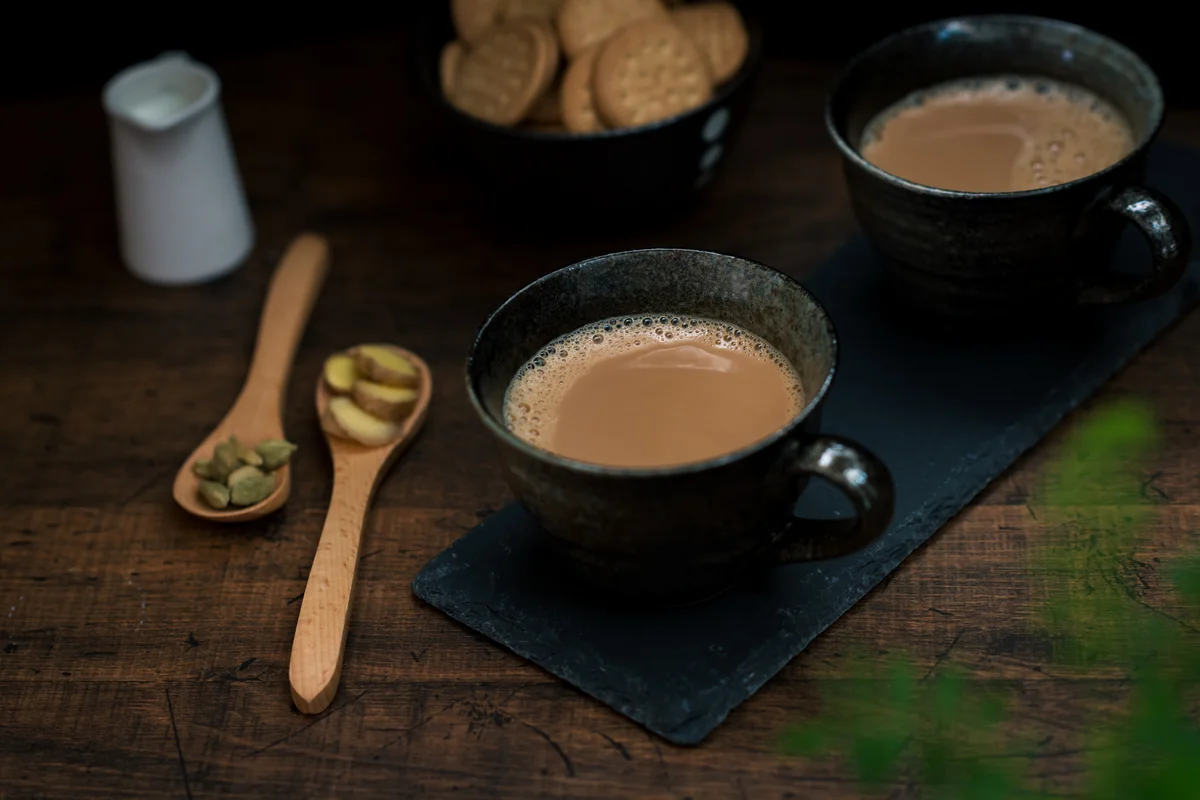 chai tea and ingredients